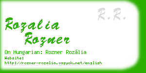 rozalia rozner business card