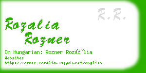 rozalia rozner business card